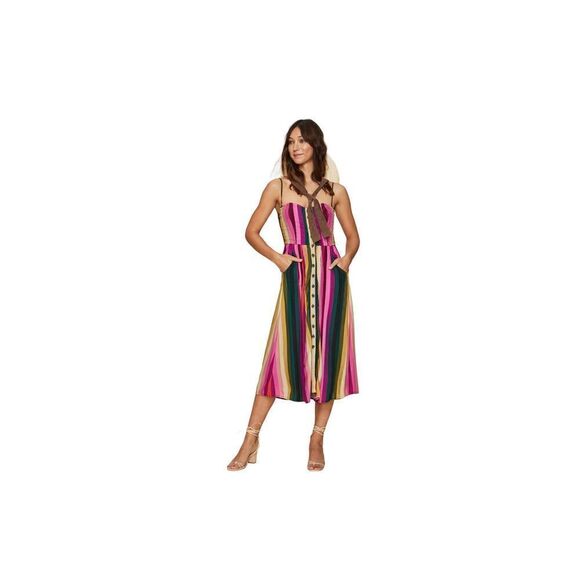 LPA Luisa Dress Multi Colored Stripes Size XL NWT $198 (5-3) - Picture 1 of 6